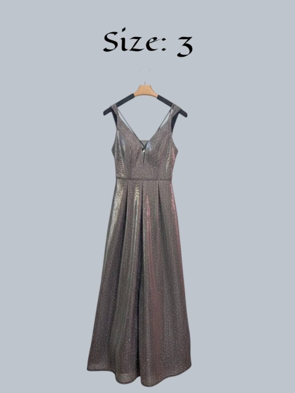 Crystal Doll Lilac Purple Iridescent Glitter A-Line Formal Dress with Pockets!!